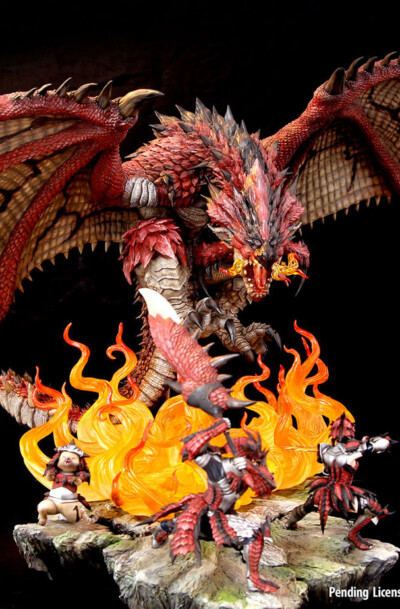 Kinetiquettes:  Monster Hunter - Rathalos "The Fiery Bundle" 1/10 Diorama