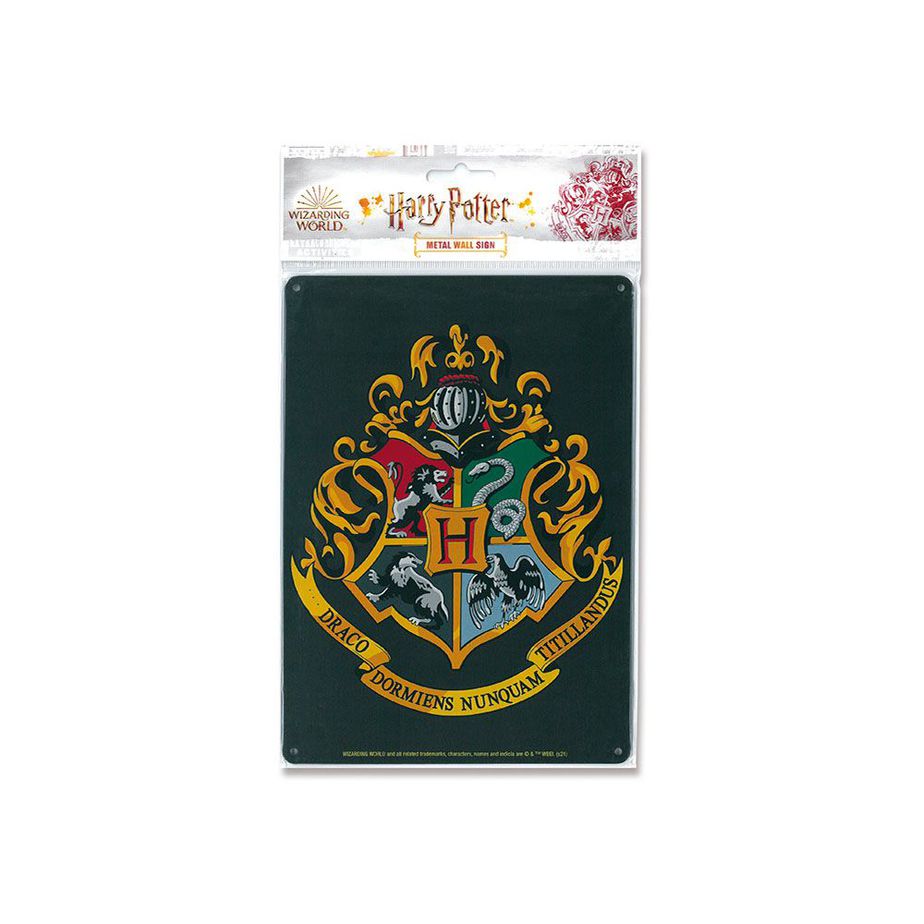 Harry Potter - Hogwarts Logo - Blechschild - aus robustem