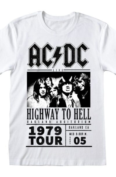 AC/DC T-Shirt Highway To Hell 1979 Tour White Grösse XL