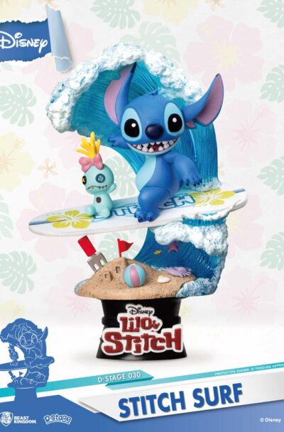 Beast Kingdom Toys: Disney Summer Series D-Stage PVC Diorama Surfer Stitch 15 cm