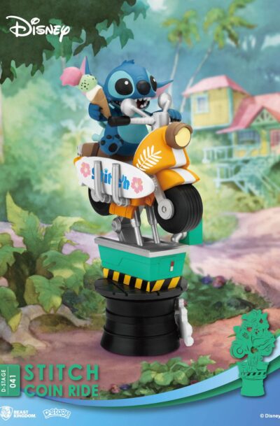 Beast Kingdom Toys: Disney D-Stage PVC Diorama Stitch Coin Ride 16 cm