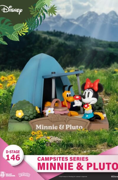 Beast Kingdom Toys: Disney D-Stage Campsite Series PVC Diorama Mini & Pluto 10 cm