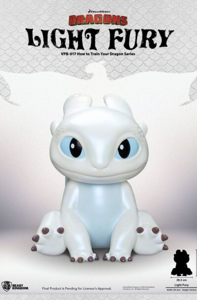 Beast Kingdom Toys: Drachenzähmen leicht gemacht Funktional Figure Spardose Light Fury 35 cm