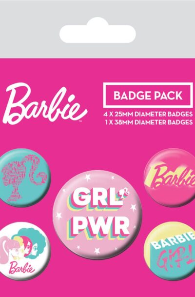 Pyramid International: Barbie Ansteck-Buttons 5er-Pack Girl Power