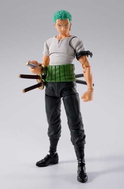 Bandai Tamashii Nations: One Piece S.H.Figuarts Actionfigur Roronoa Zoro Romance Dawn Ver. 15 cm