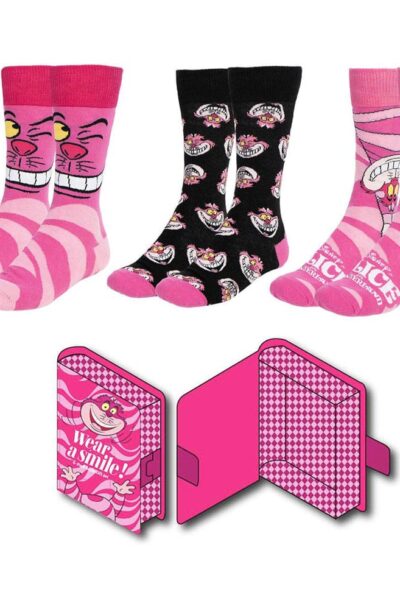 Cerdá: Disney Socken 3er-Pack Alice im Wunderland Grinsekatze 36-43