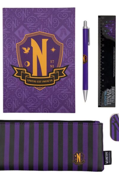 Cinereplicas: Wednesday Schreibset 5-teilig Purple