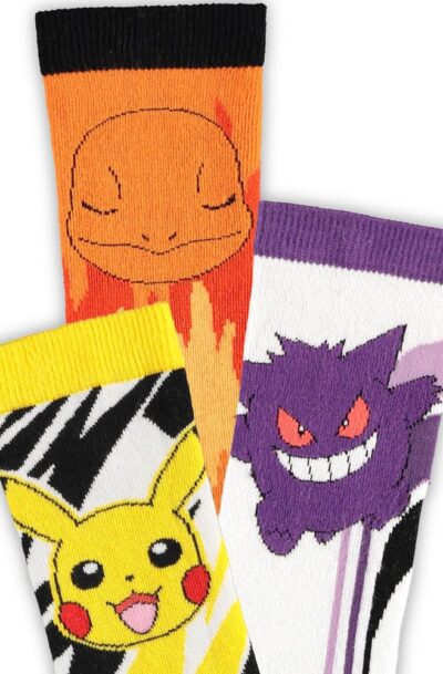 Difuzed: Pokémon Socken 3er-Pack Pikachu, Charmander, Gengar 43-46