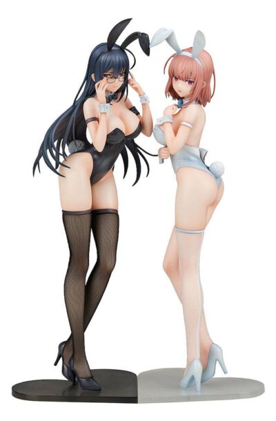 Ensoutoys: Ikomochi Original Character Statuen 1/6 Black Bunny Aoi & White Bunny Natsume 30 – 31 cm