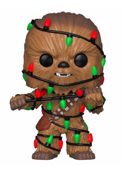 Funko: Star Wars POP! Vinyl Wackelkopf-Figur Holiday Chewbacca with Lights 9 cm
