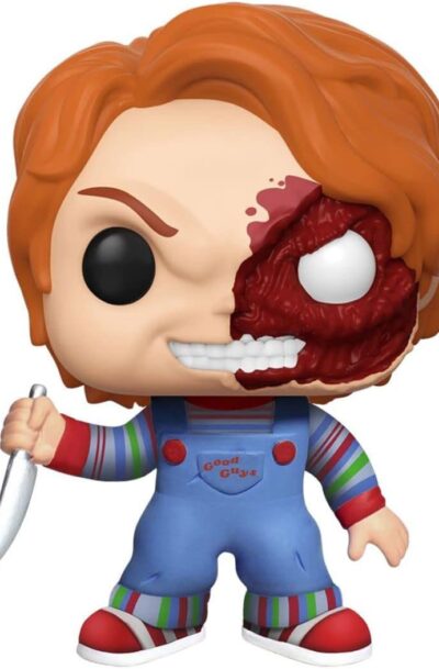 Funko: Chucky Die Mörderpuppe POP! Movies Vinyl (Exc) Figur Chucky Half (BD) 9 cm