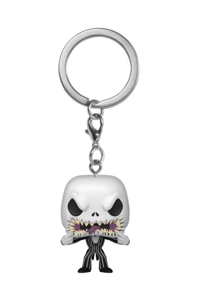 Funko: Nightmare Before Christmas Pocket POP! Vinyl Schlüsselanhänger 4 cm Jack (Scary Face) Display (12)