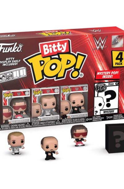 Funko: WWE Bitty POP! Vinyl Figuren 4er-Pack Bret Hart 2,5 cm