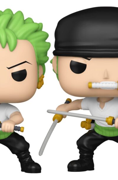 Funko: One Piece POP! Animation Vinyl Figuren Zoro (Refresh) w/Ch 9 cm Sortiment (6)