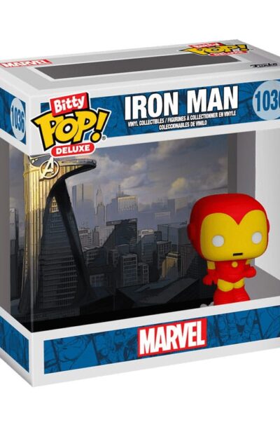 Funko: Iron Man Bitty POP! Deluxe Vinyl Figuren Iron Man(AvengerTower) Display (12) 2,5 cm