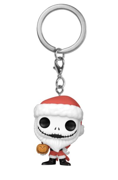 Funko: Nightmare before Christmas POP! Vinyl Schlüsselanhänger 4 cm Santa Jack w/Jackolantern Display (12)