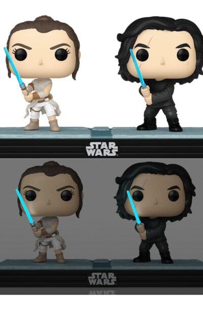 Funko: Star Wars POP! Movie Moments Vinyl Wackelkopf Figuren Doppelpack Kylo & Rey 9 cm