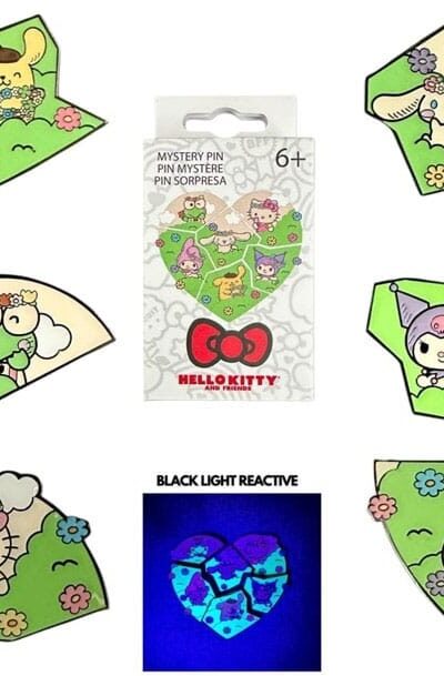 Funko: Sanrio by Loungefly Ansteck-Pins Blind Box Hello Kitty & Friends Flower Crown Puzzle Display (12)