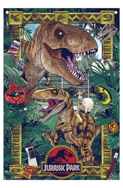 FaNaTtik: Jurassic Park Wandbehang 125 x 85 cm