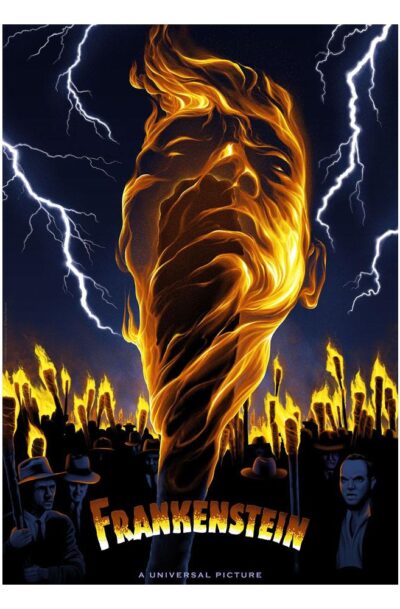 FaNaTtik: Universal Monsters Kunstdruck Frankenstein Limited Edition 42 x 30 cm