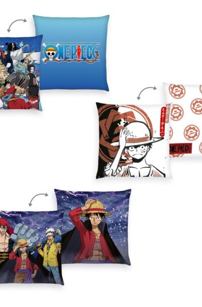 Herding: One Piece Kissen 3er-Pack Monkey D. Luffy 40 x 40 cm