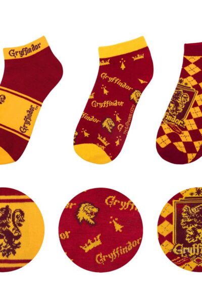 Cinereplicas: Harry Potter Knöchelsocken 3er-Pack Gryffindor
