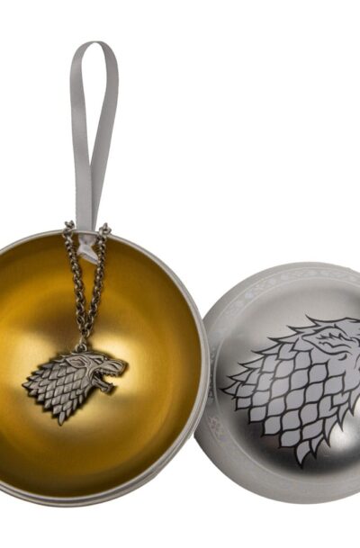 Cinereplicas: Game of Thrones Christbaumschmuck mit Halskette Stark