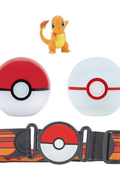 Jazwares: Pokémon Clip’n’Go Poké Gürtel Set Pokéball, Luxusball & Glumanda