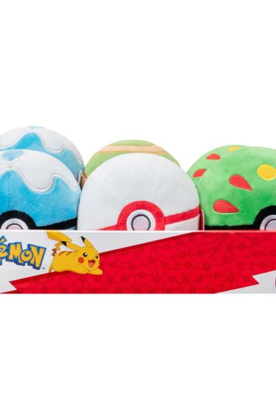 Jazwares: Pokémon Plüschfiguren Pokébälle 10 cm Sortiment (6)