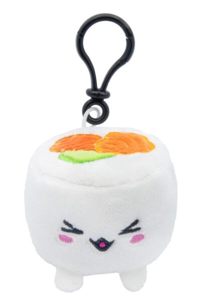 Joy Toy (IT): Plushi Plüschfigur mit Schlüsselanhänger Uramaki Sushi mit Lachs 7 cm