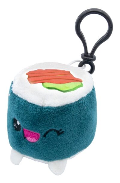 Joy Toy (IT): Plushi Plüschfigur mit Schlüsselanhänger Maki Sushi mit Lachs 7 cm