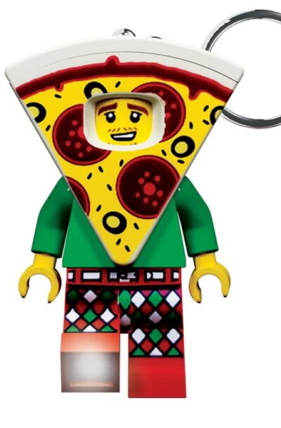 Joy Toy (IT): LEGO Schlüsselanhänger mit Leuchtfunktion Pizza 8 cm