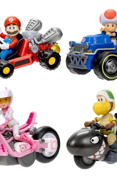 Jakks Pacific: Der Super Mario Bros. Film Minifiguren mit Karts 6 cm Sortiment (6)