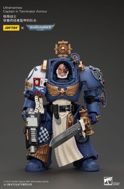 Joy Toy (CN): Warhammer 40k Actionfigur 1/18 Ultramarines Captain In Terminator Armour 14 cm