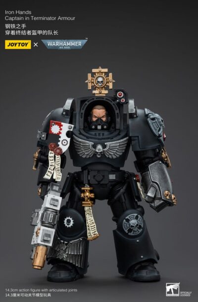Joy Toy (CN): Warhammer 40k Actionfigur 1/18 Iron Hands Captain in Terminator Armour 14 cm