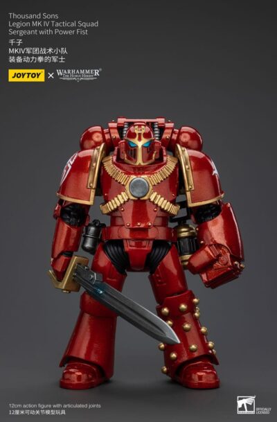 Joy Toy (CN): Warhammer The Horus Heresy Actionfigur 1/18 Thousand Sons Legion MK IV Tactical Squad Sergeant with Power Fist 12 cm