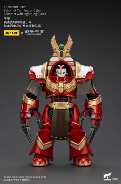 Joy Toy (CN): Warhammer The Horus Heresy Actionfigur 1/18 Thousand Sons Sekhmet Terminator Cabal Sekhmet with Lightning Claws 14 cm