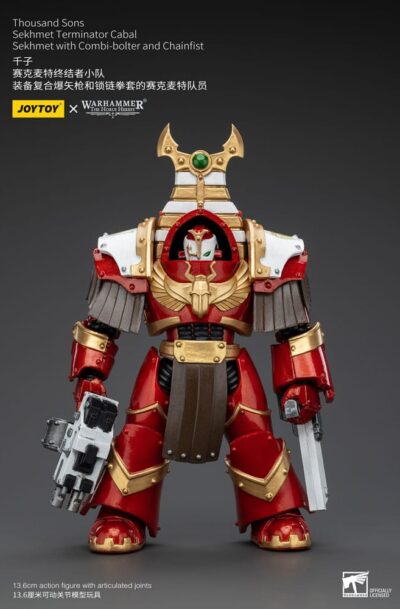 Joy Toy (CN): Warhammer The Horus Heresy Actionfigur 1/18 Thousand Sons Sekhmet Terminator Cabal Sekhmet with Combi-Bolter and Chainfist 14 cm