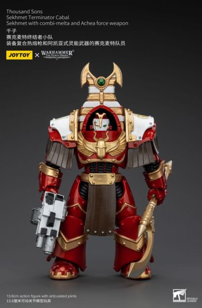 Joy Toy (CN): Warhammer The Horus Heresy Actionfigur 1/18 Thousand Sons Sekhmet Terminator Cabal Sekhmet with Combi-Melta and Achea Force Weapon 14 cm