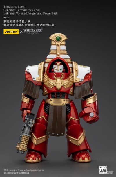Joy Toy (CN): Warhammer The Horus Heresy Actionfigur 1/18 Thousand Sons Sekhmet Terminator Cabal Sekhmet Volkite Charger and Power Fist 14 cm