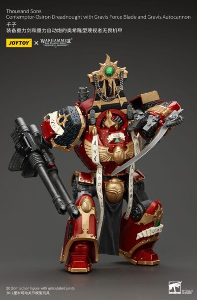 Joy Toy (CN): Warhammer The Horus Heresy Actionfigur 1/18 Thousand Sons Contemptor-Osiron Dreadnought with Gravis Force Blade And Gravis Autocannon 30 cm