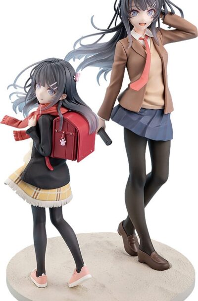 Kadokawa: Rascal Does Not Dream of a Knapsack Kid PVC Statue Mai Sakurajima High School Graduation Ver. & Knapsack Kid 19 cm