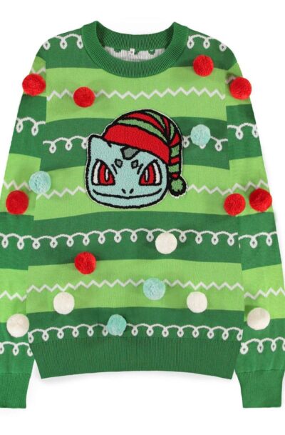 Difuzed: Pokemon Sweatshirt Christmas Jumper Bulbasaur Grösse M