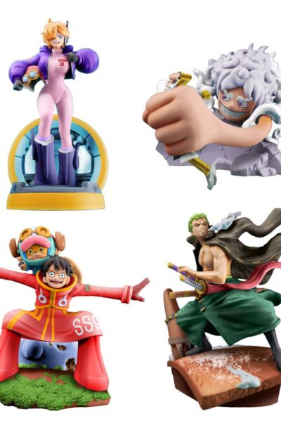 Megahouse: One Piece Petitrama PVC Mini-Statue Logbox Re Birth Egghead Set 9 cm