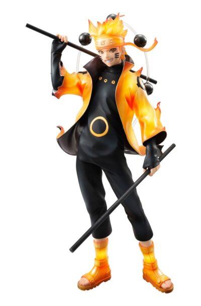 Megahouse: Naruto Shippuden G.E.M. Serie PVC Statue Naruto Uzumaki Six Paths Sage Mode 15th Anniversary Ver. 22 cm