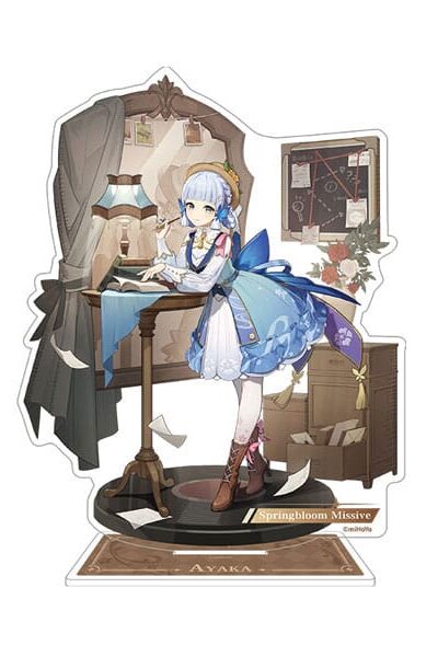 Genshin Impact Teyvat Style Series Acryl Diorama Kamisato Ayaka: Springbloom Missive 13 cm