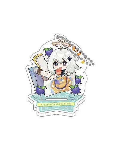 MiHoYo: Genshin Impact Genshin Fes 2021 Acryl Figur mit Schlüsselanhänger Paimon 9 cm