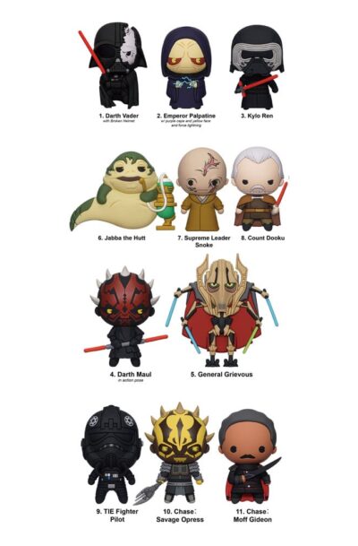 Monogram Int.: Star Wars 3D PVC-Taschenanhänger Year of the Dark Side Series 1 Display (24)