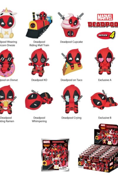 Monogram Int.: Deadpool PVC-Taschenanhänger Series 4 Display (24)