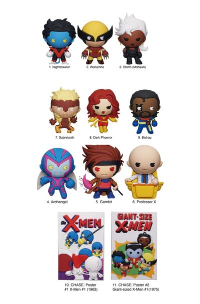 Monogram Int.: Marvel 3D PVC-Taschenanhänger X-men Classic Series 2 Display (24)